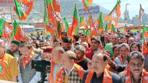 हिमाचल सरकार के खिलाफ BJP की आक्रोश रैली, BJP नेता जमकर बरसे