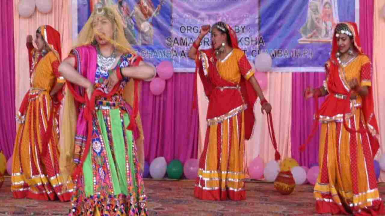 Deputy Commissioner Mukesh Repswal inaugurating Chamba Kala Utsav 2025. Historic Chaugan ground Chamba. Himachal Pradesh showcasing art, dance, cultural performances